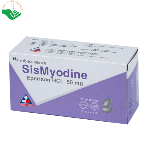 Thuốc SisMyodine 50mg điều trị tăng trương lực cơ (10 vỉ x 10 viên)