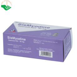 Thuốc SisMyodine 50mg điều trị tăng trương lực cơ (10 vỉ x 10 viên)