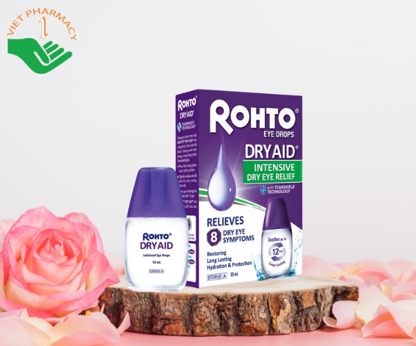 Dung dịch nhỏ mắt giảm khô mắt chuyên sâu Rohto Dry Aid 10ml