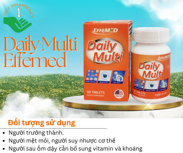 Viên uống bổ sung vitamin, khoáng chất Daily Multi Effemed