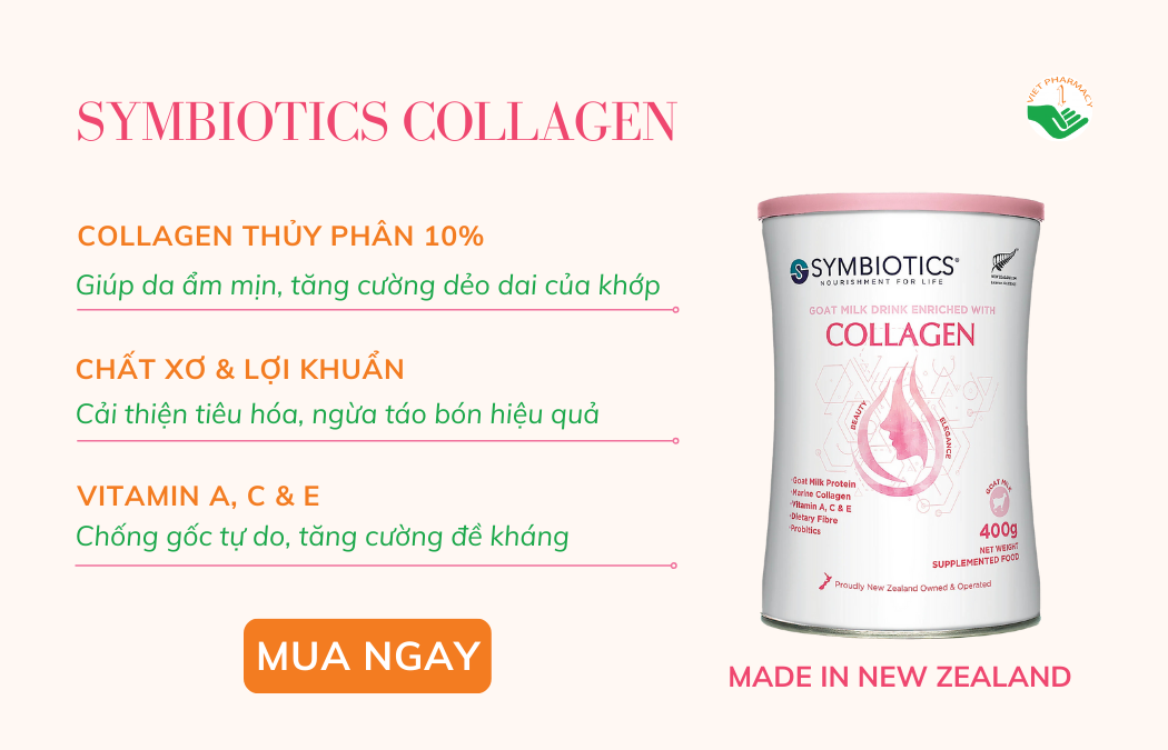 Sữa dê Symbiotics bổ sung Collagen thủy phân