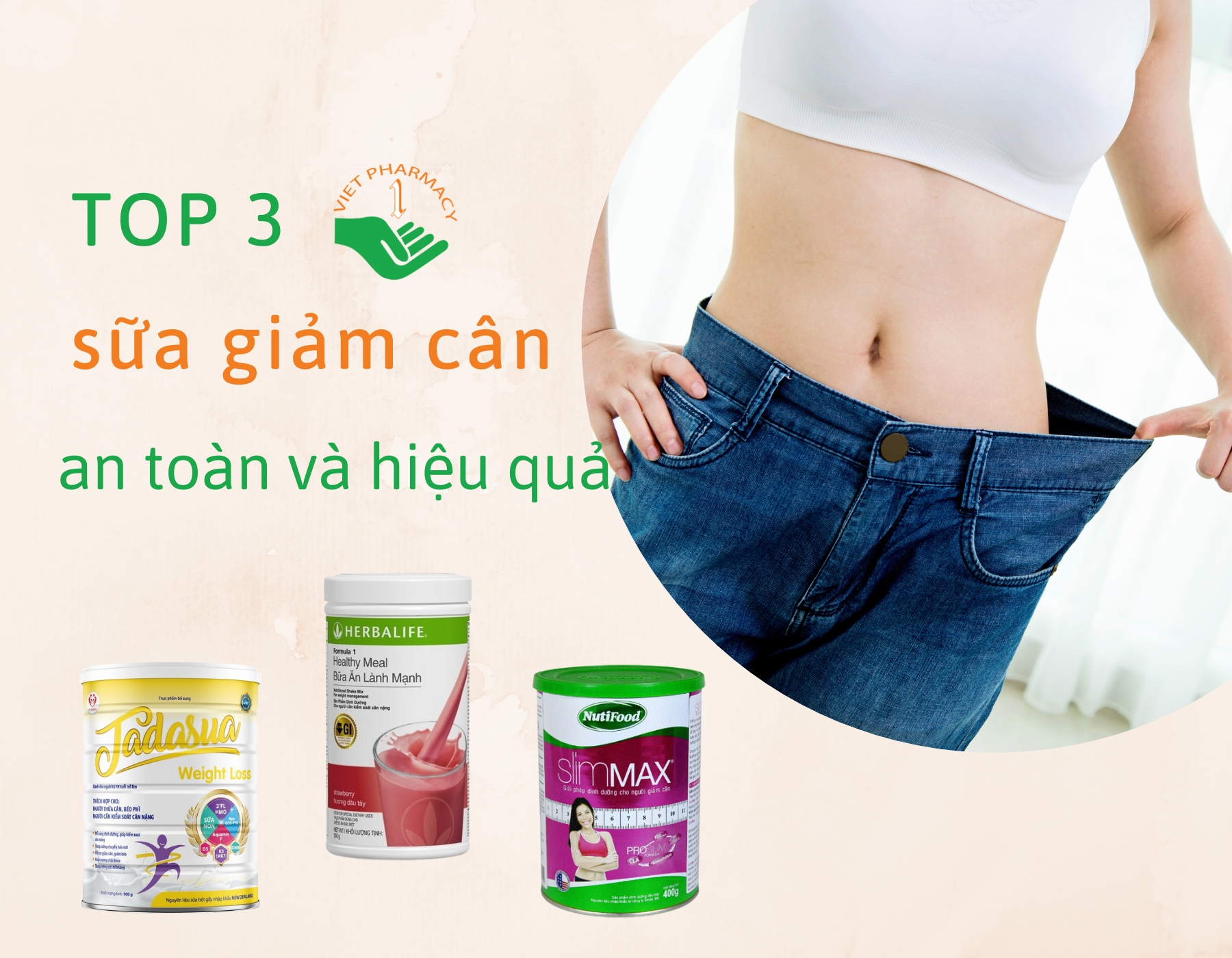 Top 3 sữa giảm cân an toàn và hiệu quả