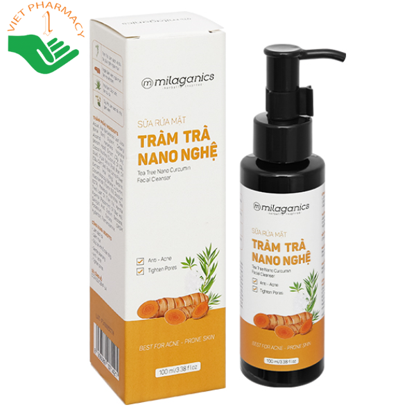 sua-rua-mat-milaganics-tram-tra-nano-nghe201-1 Sữa rửa mặt Milaganics Tràm Trà Nano Nghệ