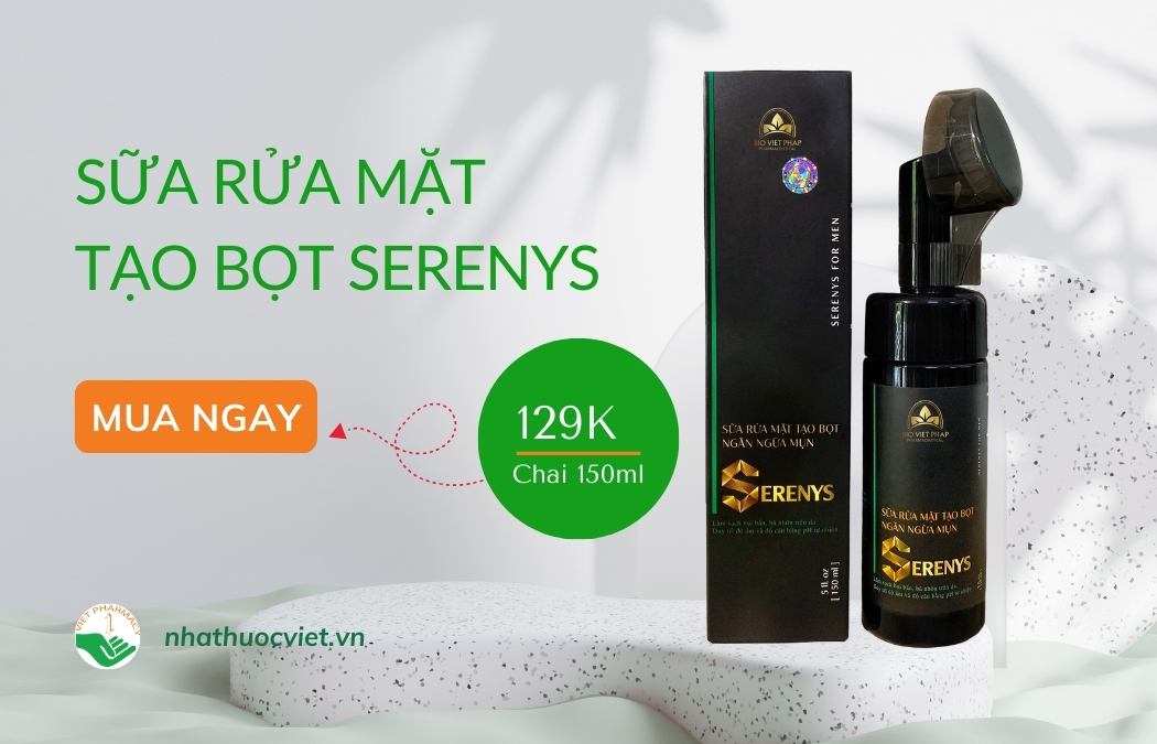 Sữa rửa mặt tạo bọt ngừa mụn cho nam Serenys