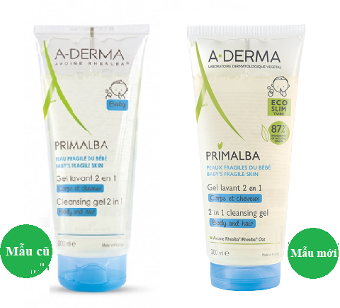 Sữa tắm gội dịu nhẹ cho bé A-Derma Primalba 2in1 Cleansing Gel