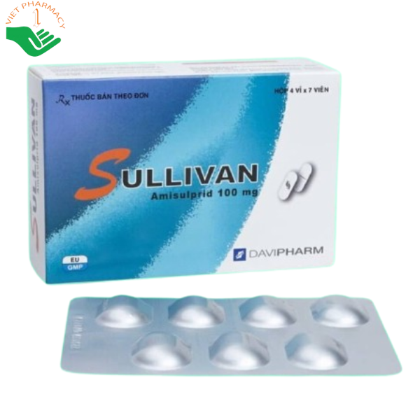 Thuốc Sullivan 100mg điều trị tâm thần phân liệt cấp, mạn tính (28 viên)