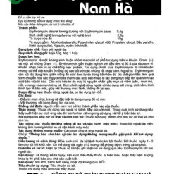 Kem Erythromycin & nghệ Nam Hà trị mụn nhọt, liền da 10g