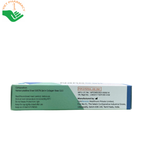 Gel bôi bỏng và điều trị vết thương Nano Coll 10g