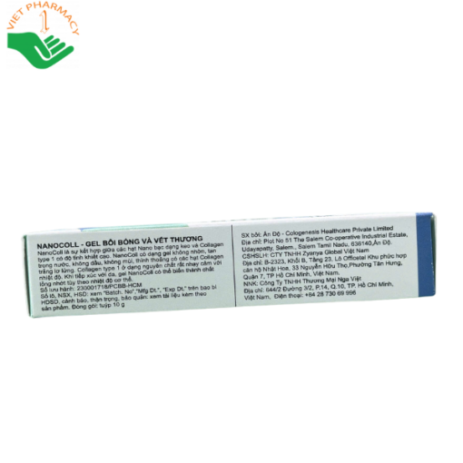 Gel bôi bỏng và điều trị vết thương Nano Coll 10g