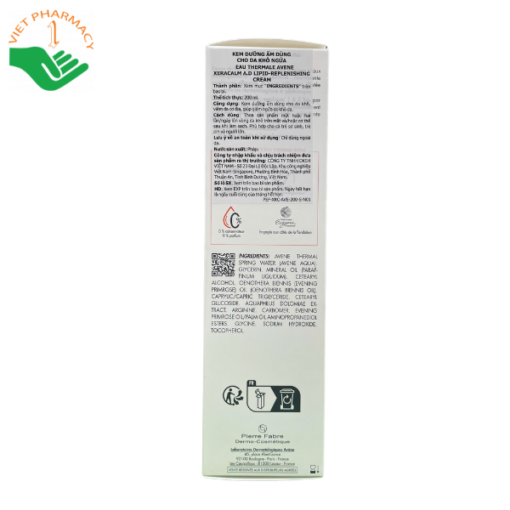 Kem dưỡng ẩm cho da khô ngứa Eau Thermale Avene Xeracalm A.D Lipid-Replenishing Cream 200ml