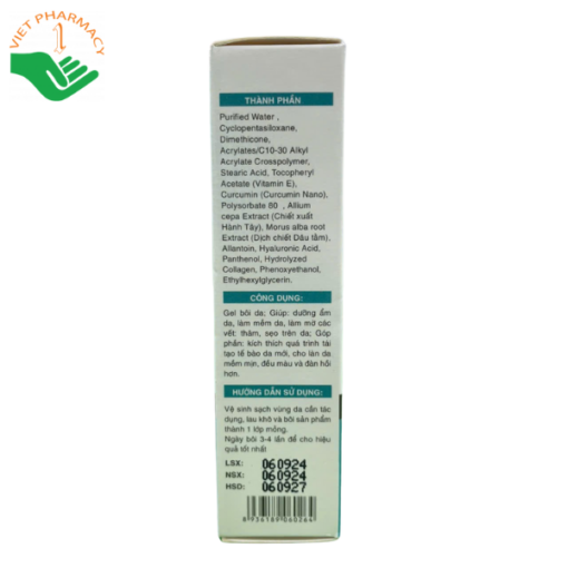 Kem liền sẹo giúp làm mờ sẹo thâm, sẹo lồi, sẹo do mụn, sẹo do bỏng Nano Scar Gold (Hộp 15g)