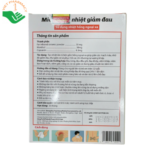 Miếng dán nhiệt giảm đau Pain Relief Heat Patch