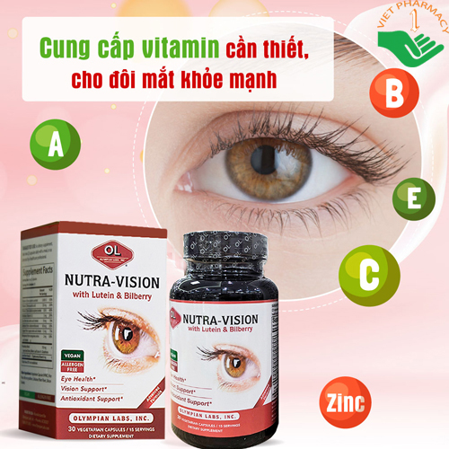Viên uống Nutra Vision hỗ trợ cải thiện và tăng cường thị lực.