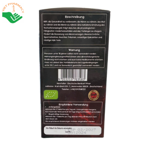 Thực phẩm bảo vệ sức khỏe  Max Time (lọ 30 viên)