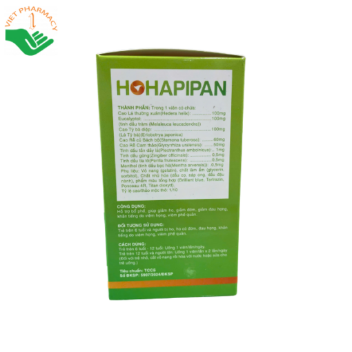 Thực phẩm bảo vệ sức khỏe GMP Hohapipan (10 vỉ x 10 viên)