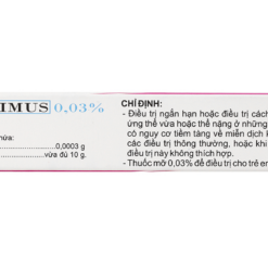 Immulimus 0.03% tuýp 10g - Thuốc mỡ bôi da trị eczema