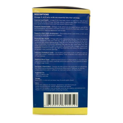 Viên uống hỗ trợ bổ sung giảm mỡ máu Dica Omega 3, 6, 9 2000mg (Hộp 100 viên)