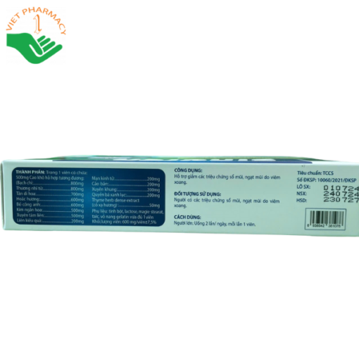 Viên uống hỗ trợ giảm mũi, ngạt mũi do viêm xoang Dr Pharma Sinulen (30 viên)