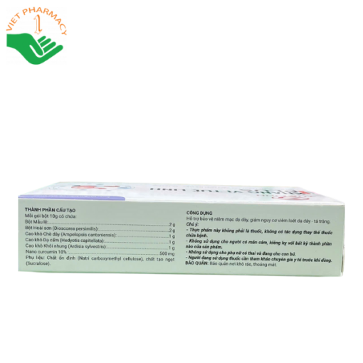 Viên uống hỗ trợ giảm nguy cơ viêm loét dạ dày – tá tràng Khang Vị Tuệ Linh Plus (Hộp 10 gói x 10g)