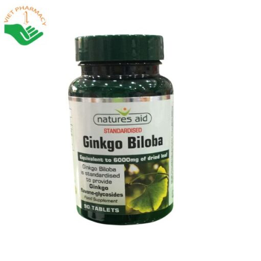 Thảo dược bổ não Natures Aid Ginkgo Biloba 6000mg