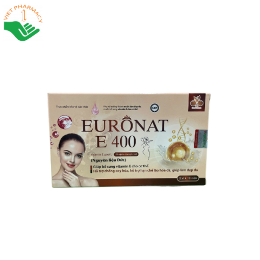 Thực phẩm bảo vệ sức khỏe GMP Euronat E 400 (hộp 3 vỉ x 10 viên)