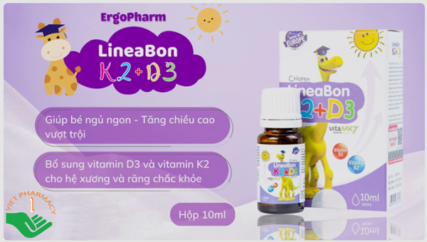Children LineaBon K2+D3 giúp xương, răng trẻ chắc khỏe; hỗ trợ phát triển chiều cao trẻ hiệu quả.