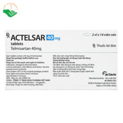 Thuốc Actelsar 40mg Actavis điều trị tăng huyết áp vô căn (2 vỉ x 14 viên)
