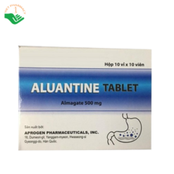Thuốc Aluantine Tablet Aprogen điều trị viêm dạ dày, tăng tiết acid dạ dày (10 vỉ x 10 viên)