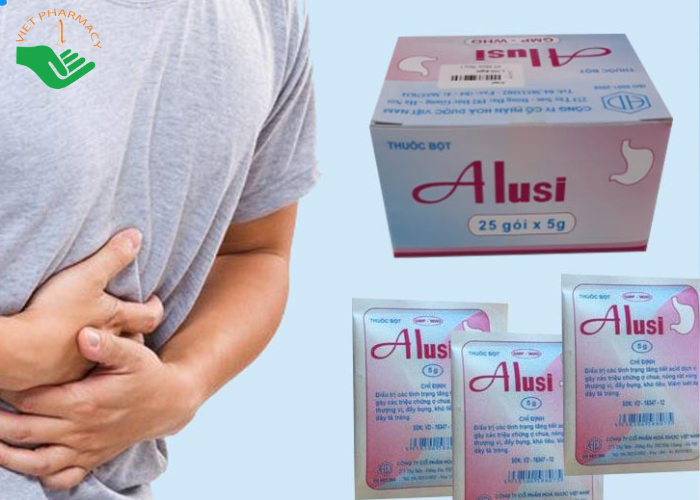 Thuốc Alusi điều trị viêm loét dạ dày tá tràng (25 gói x 5g)