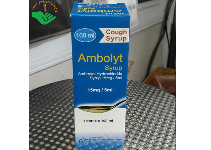 Thuốc Ambolyt Syrup 15mg/5ml điều trị các bệnh lý về đường hô hấp liên quan đến dịch nhầy