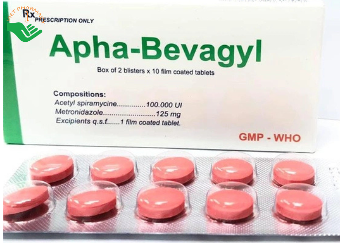 Thuốc Apha-Bevagyl 100/125mg điều trị nhiễm trùng và dự phòng nhiễm khuẩn (2 vỉ x 10 viên)