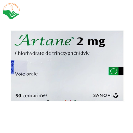 Thuốc Artane 2mg Sanofi điều trị Parkinson (2 vỉ x 25 viên)