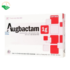 Thuốc Augbactam 1g Mekophar hỗ trợ điều trị nhiễm khuẩn đường hô hấp (2 vỉ x 7 viên)