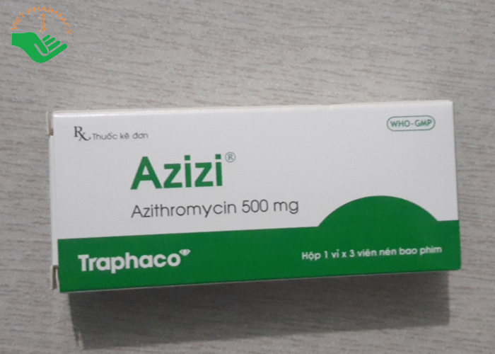 Thuốc Azizi 500mg điều trị bệnh liên quan đến nhiễm khuẩn (1 vỉ x 3 viên)