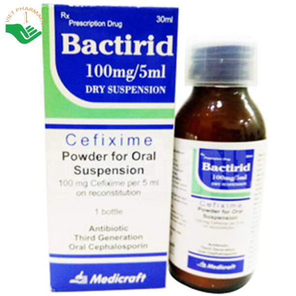 Thuốc Bactirid 100mg/5ml Medicraft điều trị nhiễm khuẩn (30ml)