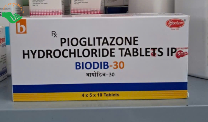 Thuốc Biodib 30mg Biochem trị tiểu đường (4 x 5 x 10 viên)