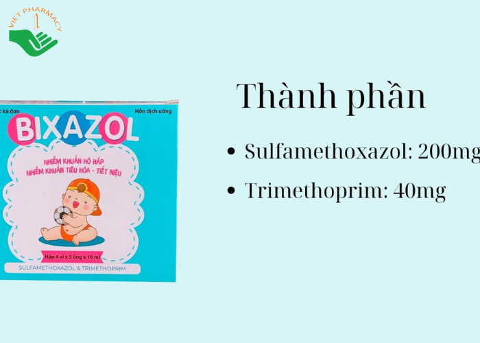 Thuốc Bixazol trị nhiễm khuẩn hô hấp, tiêu hóa, tiết niệu (hộp 4 vỉ x 5 ống x 10ml)