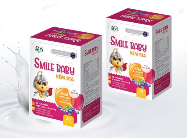 Thuốc bổ cho bé ăn ngon ngủ ngon Smile Baby Kẽm BTA