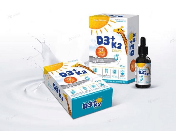 Thuốc bổ cho trẻ còi xương biếng ăn Naga Children D3+ K2 Drops