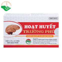 Thuốc bổ huyết, hoạt huyết, trị thiểu năng tuần hoàn Hoạt Huyết Trường Phúc (Hộp 3 vỉ x 10 viên)
