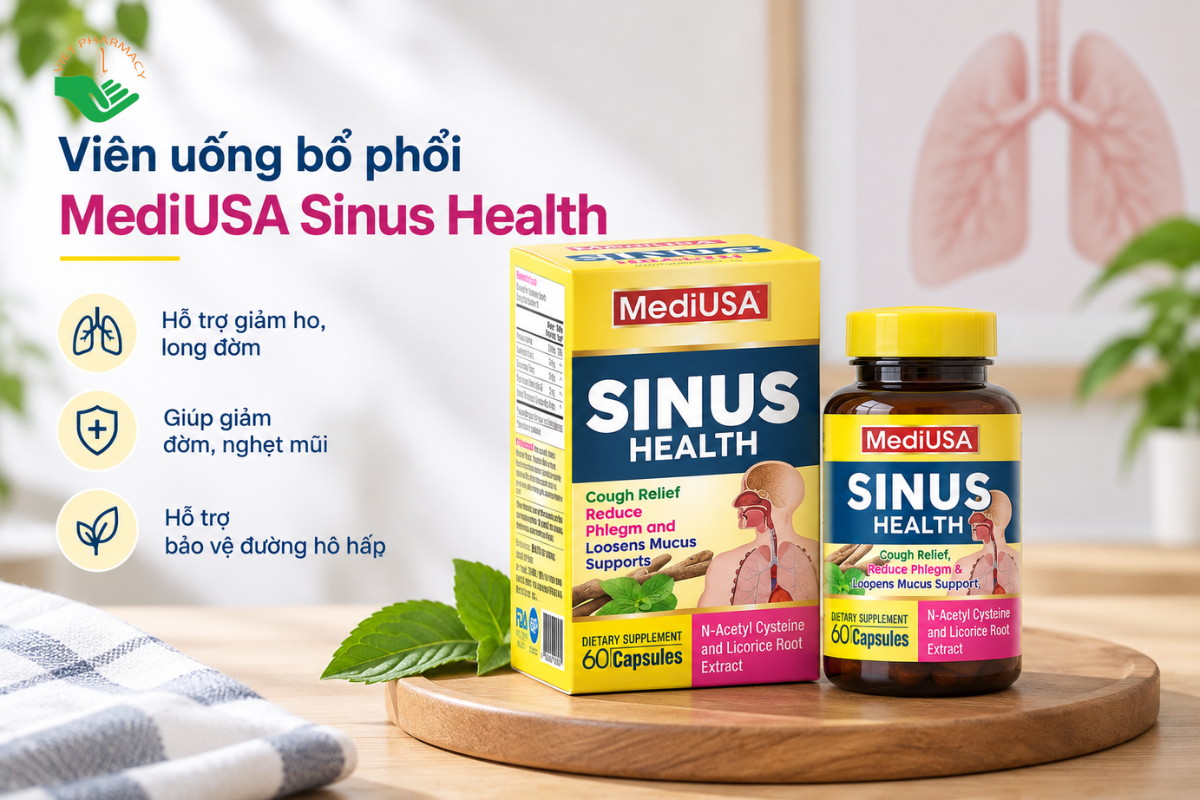 Viên uống bổ phổi MediUSA Sinus Health