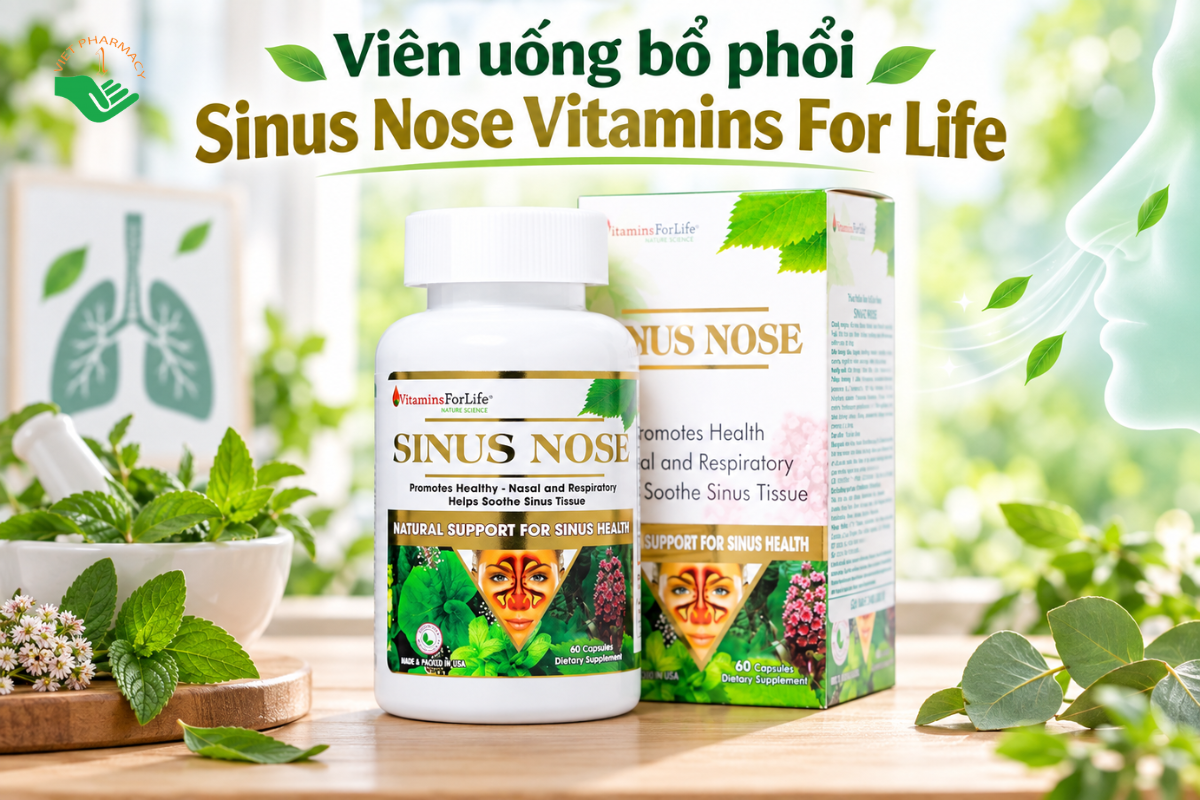 Viên uống bổ phổi Sinus Nose Vitamins For Life