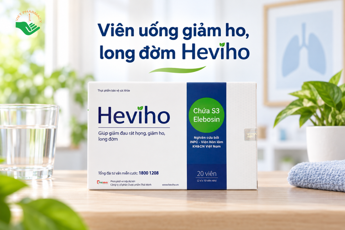 Viên uống giảm ho, long đờm Heviho