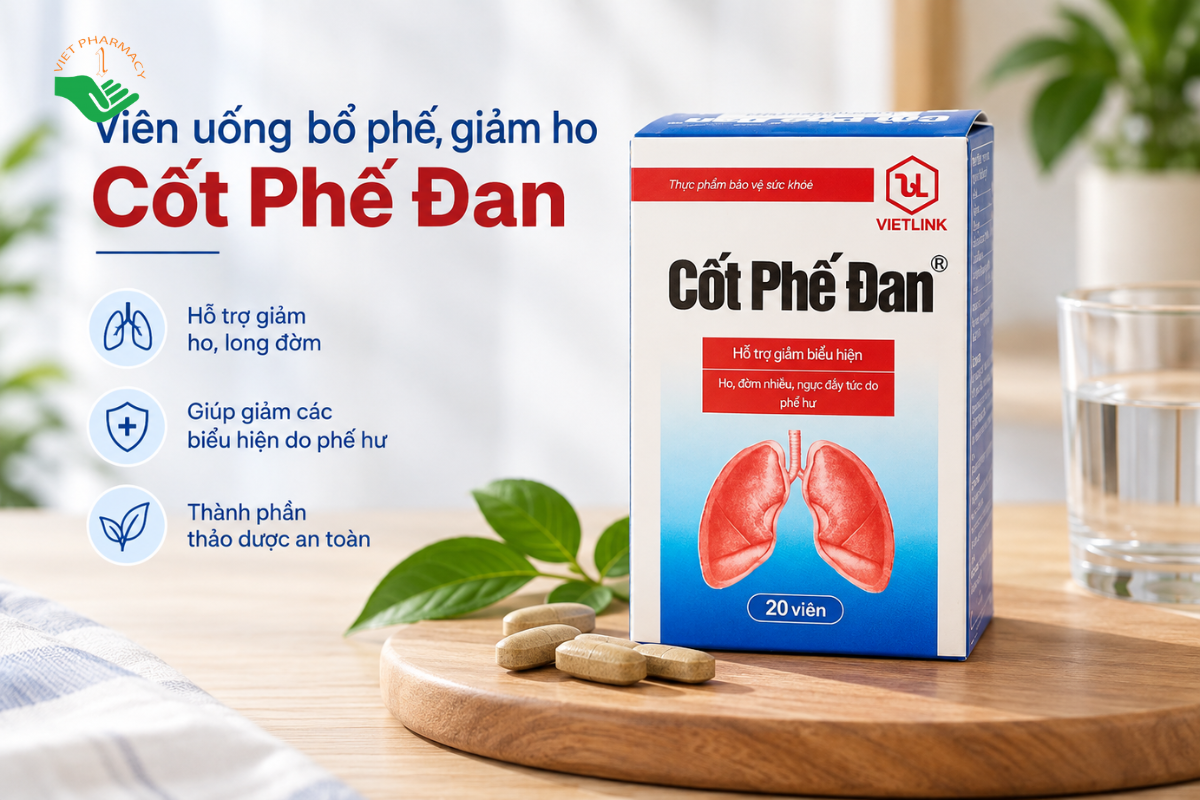 Viên uống bổ phế, giảm ho Cốt Phế Đan