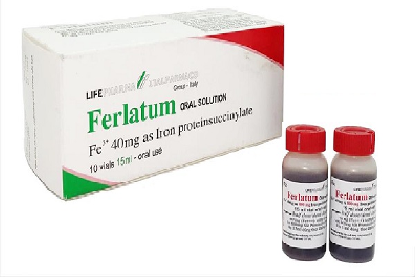 Thuốc bổ sung sắt cho người thiếu máu dạng nước Ferlatum