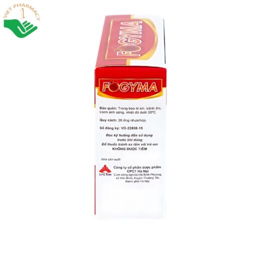 Thuốc bổ sung sắt Fogyma điều trị thiếu máu do thiếu sắt (Hộp 4 vỉ x 5 ống 10ml)