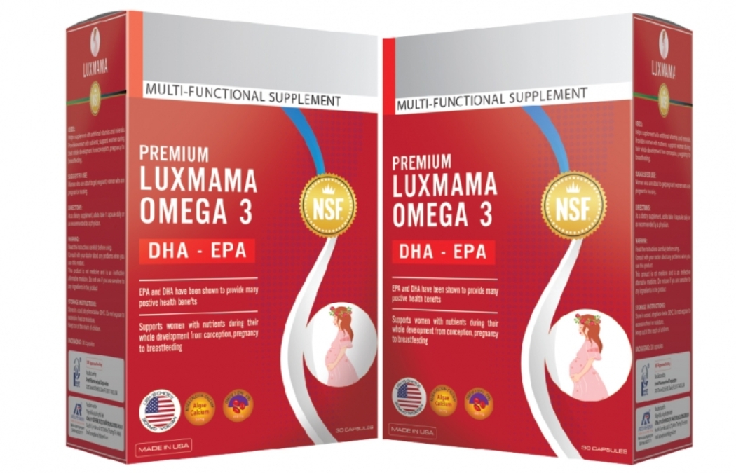 Viên uống bổ tổng hợp cho bà bầu Premium Luxmama Omega 3