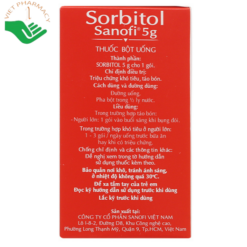 Thuốc bột Sorbitol Sanofi 5g