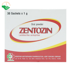 Thuốc bột uống Zentozin Mebiphar điều trị tiêu chảy (30 gói x 1g)
