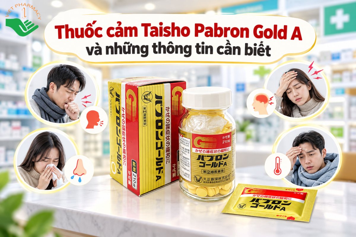 Thông tin về thuốc cảm Nhật Taisho Pabron Gold A
